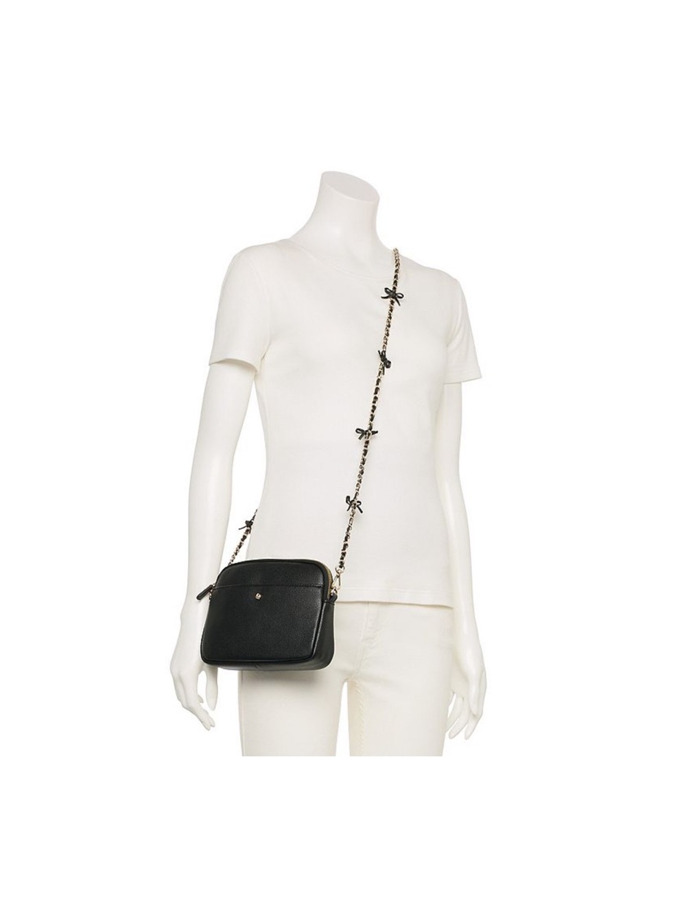 LC Lauren Conrad Bow Chain Zip Crossbody